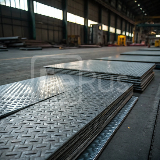 Лист стальной оцинкованный рифленый чечевица 2,5 мм Ст3кп ГОСТ 8568-77 г/к