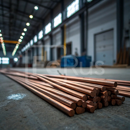 Пруток медный 40х2000 мм CuCr1Zr ТУ 48-21-5050-82