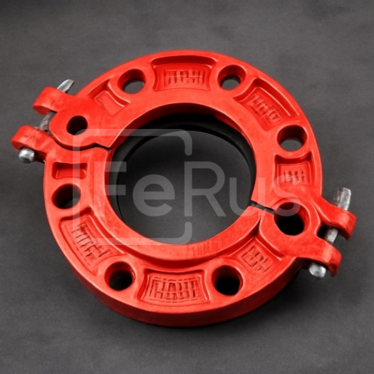 Фланец накидной разъемный грувлок ковкий чугун ДУ 80 (ДН 89 ) 3