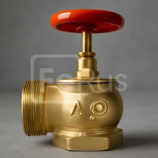 Клапан пожарный КПЛМ 50-2 латунный угловой 90°